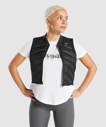 Accessories Damskie Gymshark Speed Gilet Czarne | PL 2509WNB